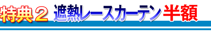 特典2:遮熱レースカーテン半額