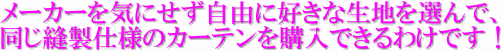 ���[�J�[���C�ɂ������R�ɍD���Ȑ��n��I��ŁA�����D���d�l�̃J�[�e�����w���ł��܂��B