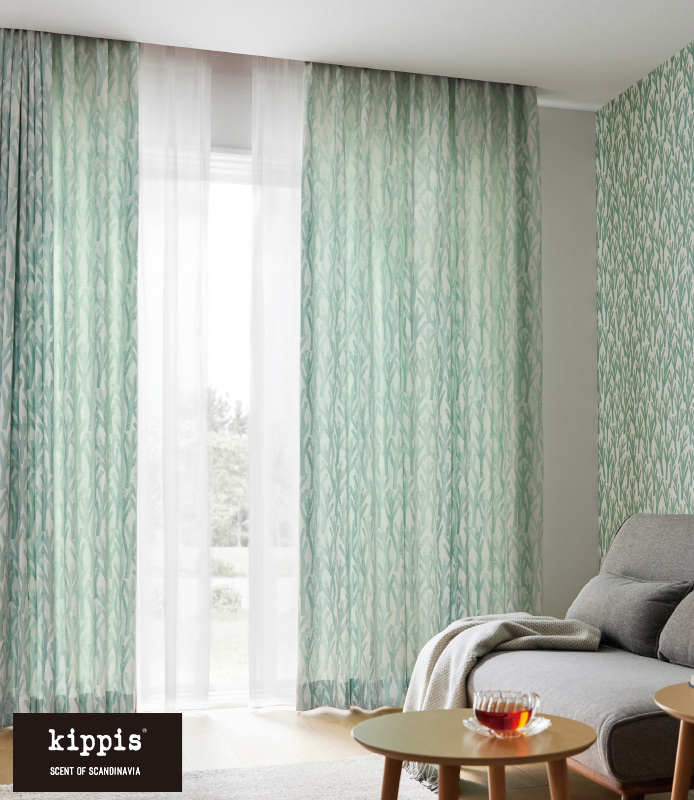 【北欧】フィンランドの森の風景〜フィンランドの森の風景からインスパイアされたデザイン、木々の奥行をジャカード織で表現しました。