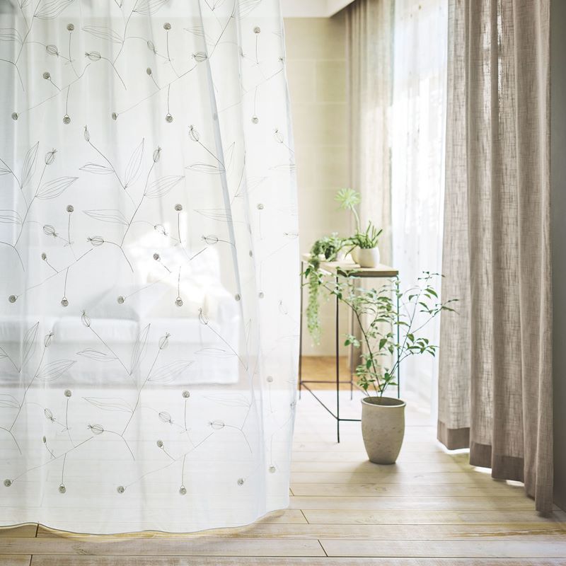 【刺繍レース】植物の実をモチーフ〜植物の実をモチーフにした柔らかな手書きタッチの刺繍です。