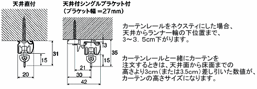 カーテンの高さサイズの割り出し